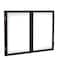 Ghent Enclosed Whiteboard, 2 Door, Por/Mag, Walnut Frame, 3 ft H x 5 ft W, White PN23660M-M1 - alternate 1